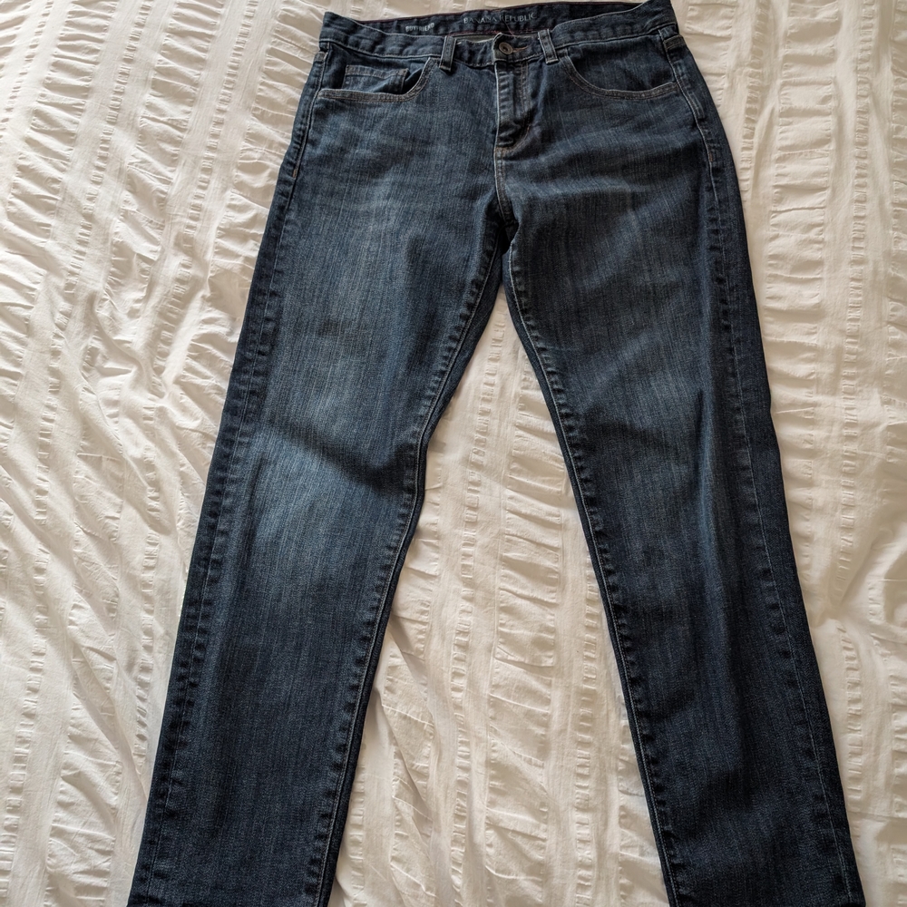 Banana Republic Blue Boyfriend Jeans Relaxed Fit